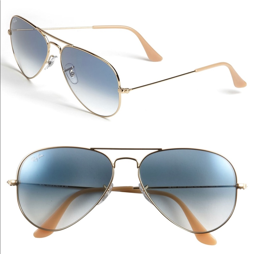 RAY BAN AVIATOR WITH FADED BLUE LENSE